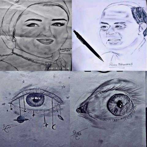 «رؤي ابو الدهب» موهبة استثنائية تشق طريقها بعالم الرسم.