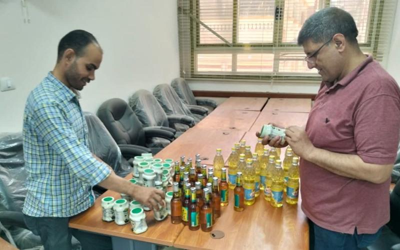عبدالكريم يترأس حملة تضبط مشروبات وعسل وزيت طعام منتهي الصلاحيه