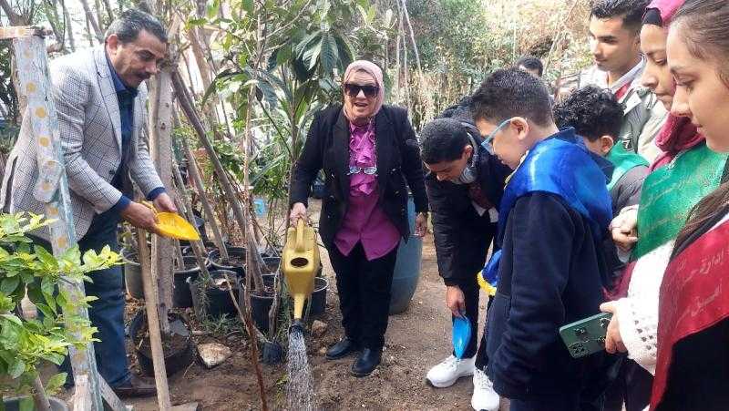 اطلاق مبادرة المدرسة الخضراء بحدائق القبة التعليمية لتعزيز القيم البيئية والاستدامة