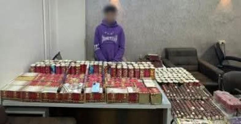 ضبط متهم بحيازة ألعاب نارية بقصد الاتجار ببنى سويف 